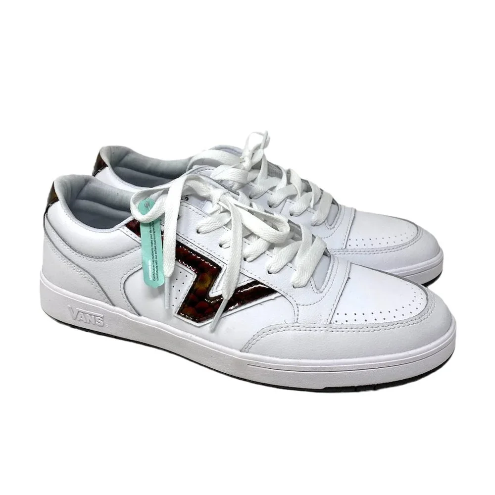 VANS LOWLAND CC Big Reptile White Red Men Low Top Leather Shoes Size VN0A4TZY9O9 - Picture 6 of 10